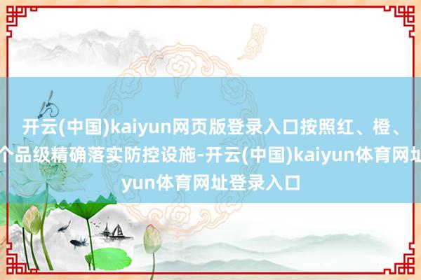 开云(中国)kaiyun网页版登录入口按照红、橙、黄、蓝四个品级精确落实防控设施-开云(中国)kaiyun体育网址登录入口