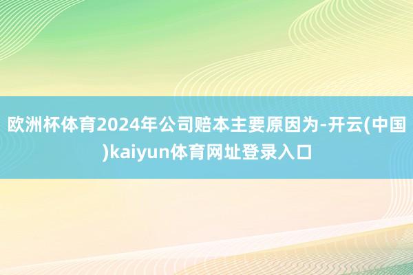 欧洲杯体育2024年公司赔本主要原因为-开云(中国)kaiyun体育网址登录入口